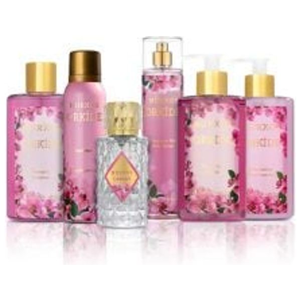  Nurxos Orkide – Big Bag Collection 5 PCS- body care packages- shampoo, deodorant, perfume 65 ml, fragrance mist, shower gel, body lotion 