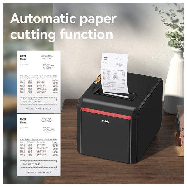 طابعة فواتير حرارية ديلي - ES302 - يو اس بي - بدقة 600x600 dpi - اسود