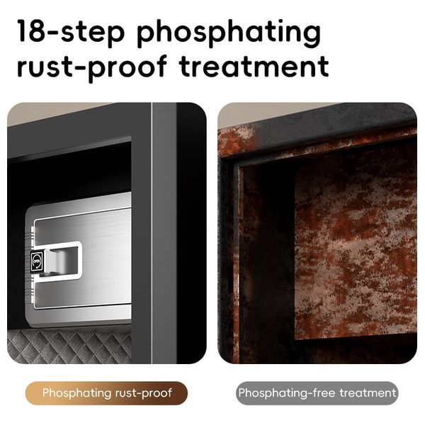  Deli T596 - Fingerprint Digital Safe - 60×38×36 cm - Black 