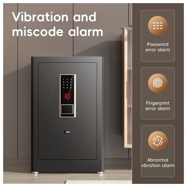  Deli T596 - Fingerprint Digital Safe - 60×38×36 cm - Black 