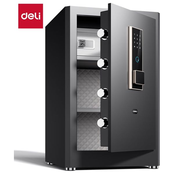  Deli T596 - Fingerprint Digital Safe - 60×38×36 cm - Black 