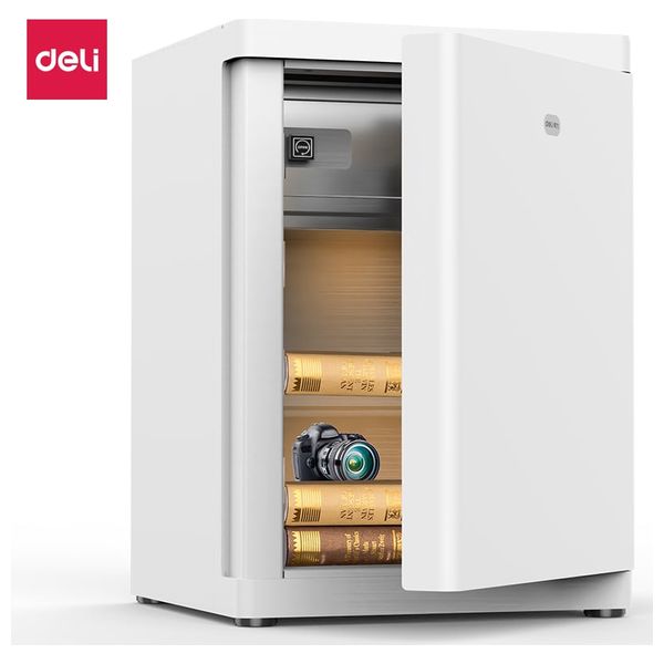  Digital Safe with Fingerprint & PIN - 38×36×60 cm - White 