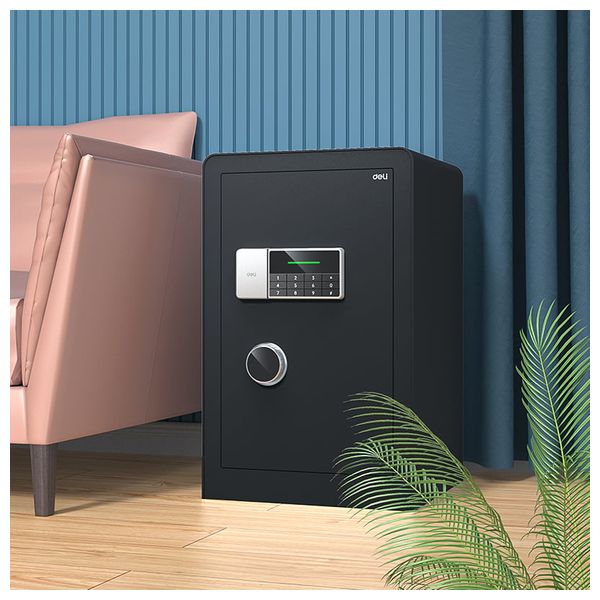  Deli T552 - Security Safe with Key & Digital PIN - 60×38×36 cm - Black 