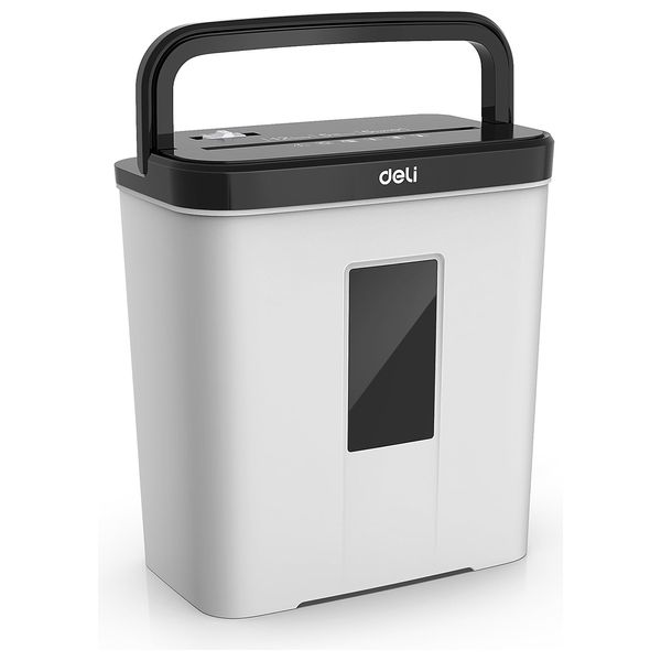  Deli - Paper Shredder - 15L - Continuous Shredding 5 Minutes - White 