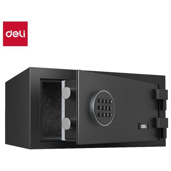  خزنة أمان مقاومة الحريق والحرارة من ديلي - ET585 - بحجم 230×450×380 ملم - حماية مزدوجة - اسود 