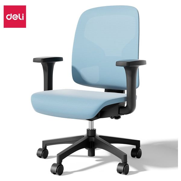  Deli 91107 - Office Chair - Comfortable for Long Use with Adjustable Height and Supportive Backrest 