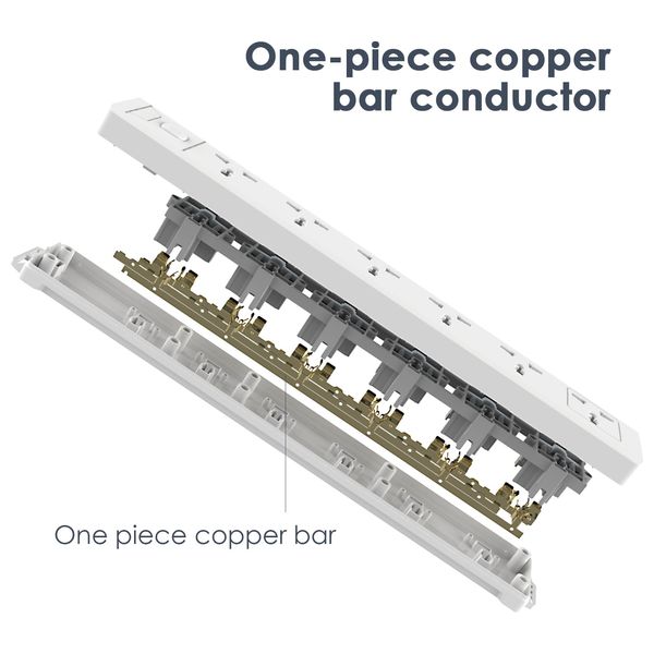  موزع طاقة سداسي المنافذ من ديلي - T406 - منافذ 6 - 2500 واط - ابيض 