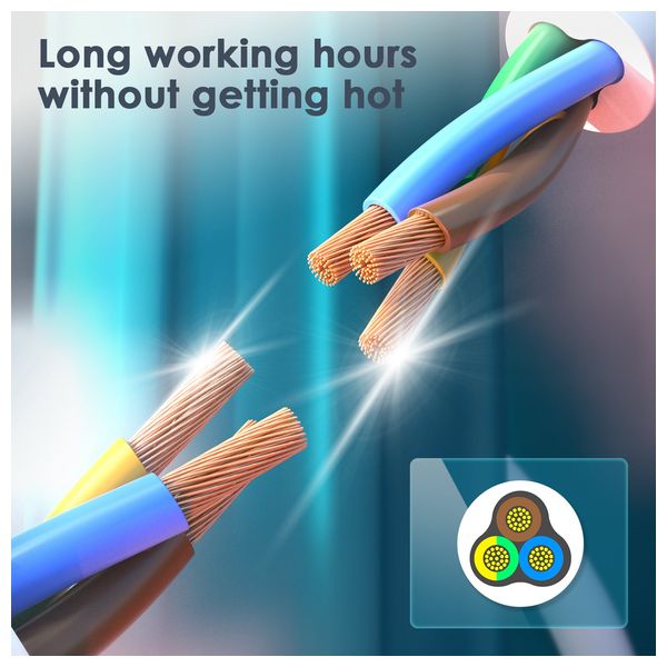  موزع طاقة سداسي المنافذ من ديلي - T406 - منافذ 6 - 2500 واط - ابيض 