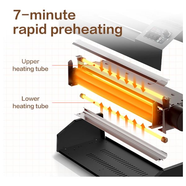  Deli T115 - Thermal and Cold Laminator - A3 Size - Black 