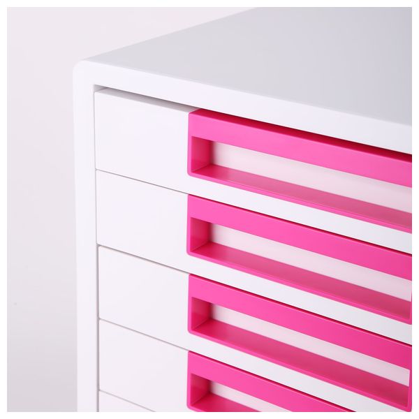  Deli Rio EZ01043 - Desktop File Organizer - 5 Drawer - Pink 