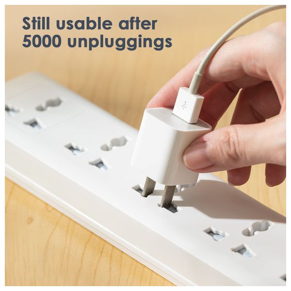  موزع طاقة سداسي المنافذ من ديلي - T406 - منافذ 6 - 2500 واط - ابيض 