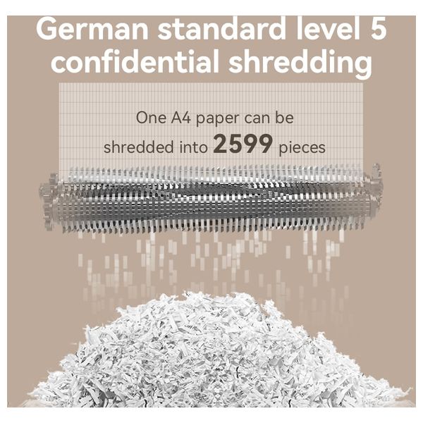  Deli T058 - Paper Shredder - 23 L - Continuous Shredding 30 Minutes - White 