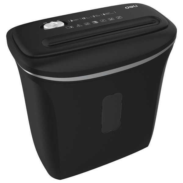  Deli - Paper Shredder - 12 L - Continuous Shredding 2 Minutes - Black 