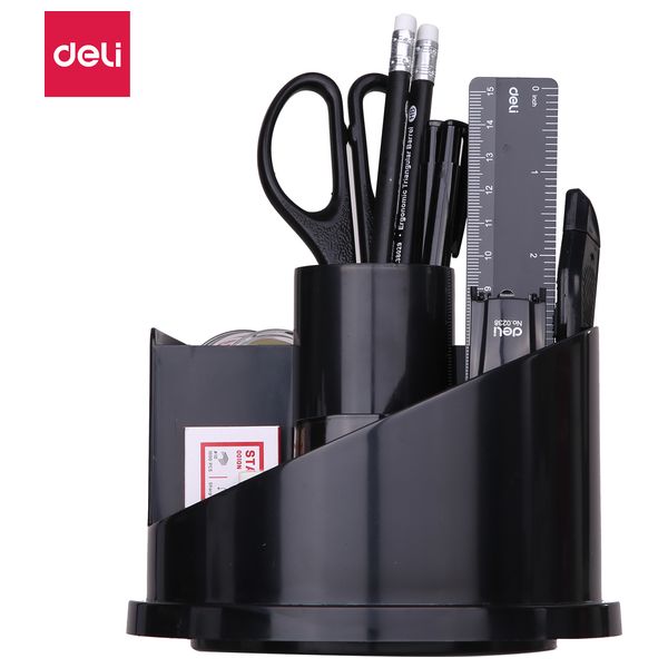  Deli Rotary Desk Organizer 38251A - Black - 38251A 