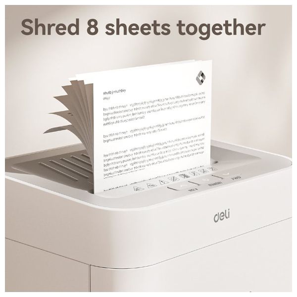  Deli T058 - Paper Shredder - 23 L - Continuous Shredding 30 Minutes - White 