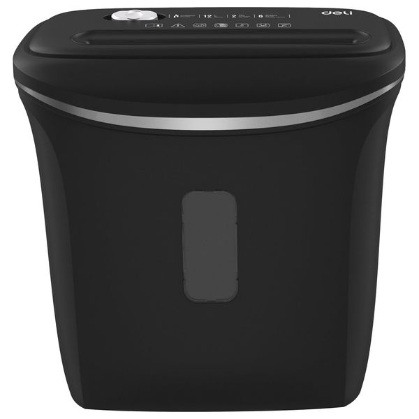  Deli - Paper Shredder - 12 L - Continuous Shredding 2 Minutes - Black 