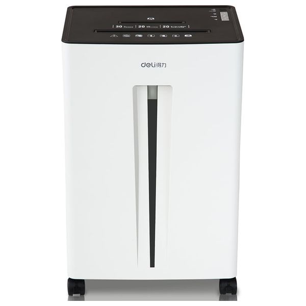  Deli - Paper Shredder - 30L - Continuous Shredding 20 Minutes - White 