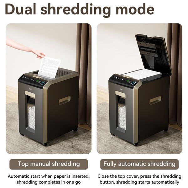  Deli T088 - Automatic Paper Shredder - 200 Sheets - Black 