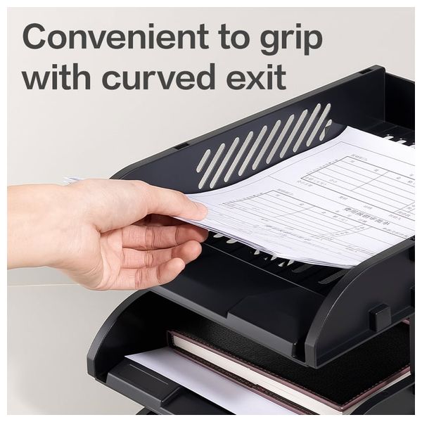  Deli E9217 3-tier document organizer -Black 