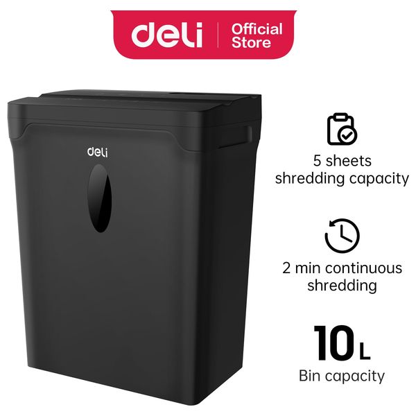  Deli Paper Shredder - 10L - Black 