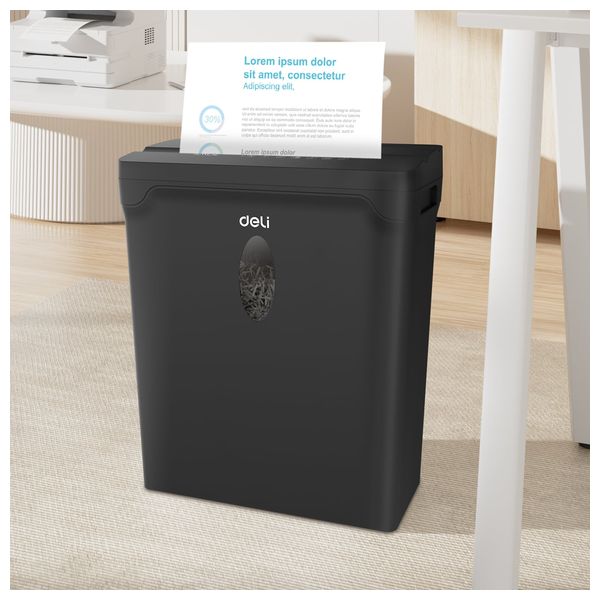 Deli Paper Shredder - 10L - Black 