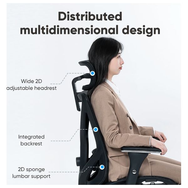 Deli KF231 Office Chair - Size: 71 × 37 × 65.5 cm - Black