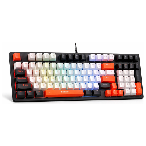  Jertech JK550 Fury X Wired Mechanical Gaming Keyboard - 1m - RGB - Black 