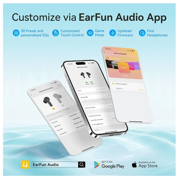  EarFun Air - 35 hours Battery Life - IPX7 Waterproof - Bluetooth - Black 