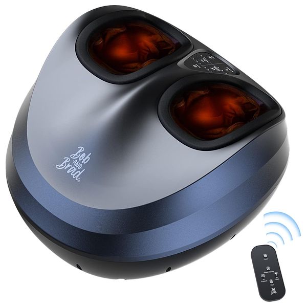  Bob and Brad - Foot Massager - Shiatsu - Air Compression - Therapeutic Heat - Black 