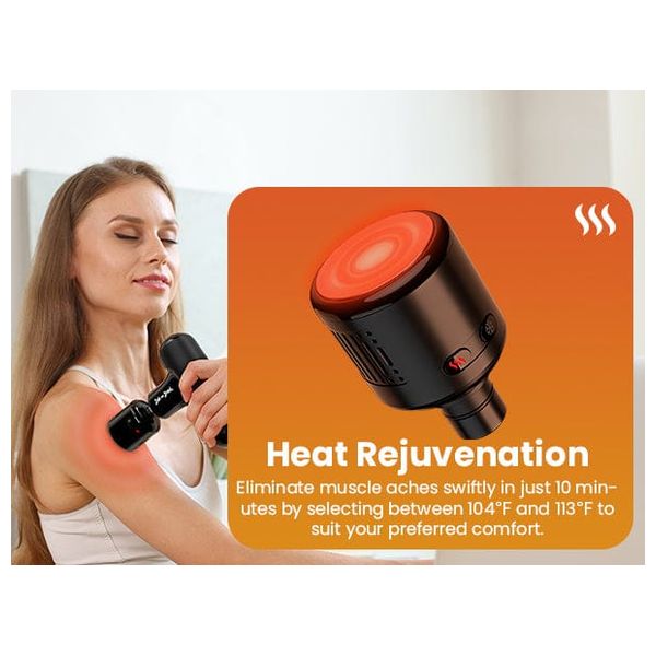  Bob and Brad Q2 Pro - Mini Massage Gun - Portable Deep Tissue Massager with Heat and Cold Therapy - Black 