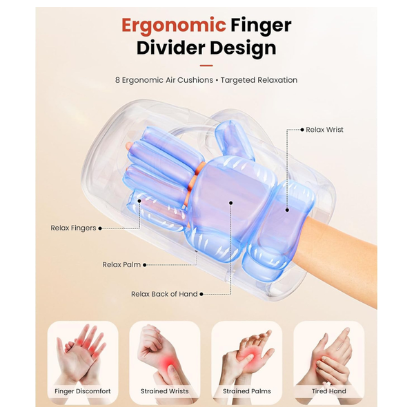  Bob and Brad H50 Hand Massager - Cordless Electric Hand and Wrist Massager with Heat, White 