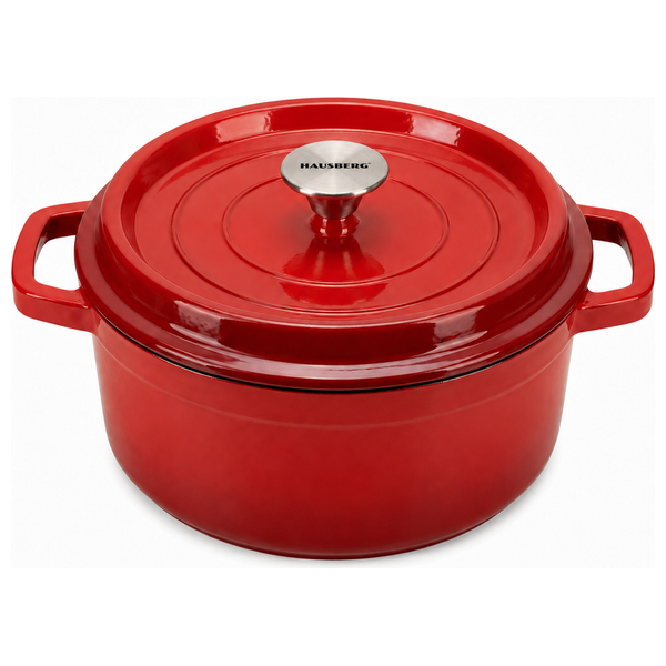  Hausberg HB-H748RS - Enameled Cast Iron Pot - 28cm - Red 