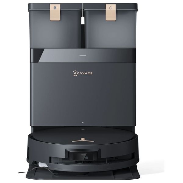  مكنسة الروبوت الذكية ايكوفاكس - تنقل ذكي بالذكاء الاصطناعي - 18000 باسكال - Deebot X8 PRO Omni - أسود 