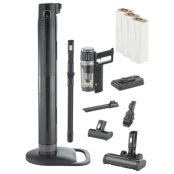  مكنسة محمولة هايسنس - قوة شفط 120 واط - قاعدة ذكية الكل في واحد - HVC676451DA - أسود 