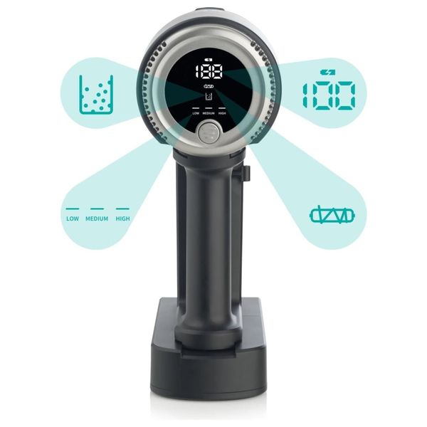  مكنسة محمولة هايسنس - قوة شفط 120 واط - قاعدة ذكية الكل في واحد - HVC676451DA - أسود 