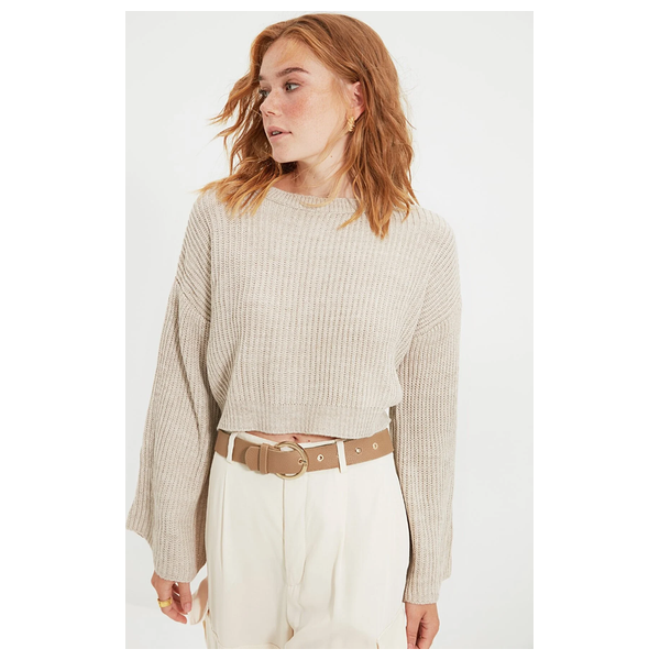 بلوزة نسائية اكمام عريضة ترينديول ميلا - بيجي