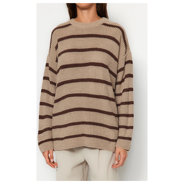 بلوزة نسائية مخططة ترينديول ميلا - بيجي