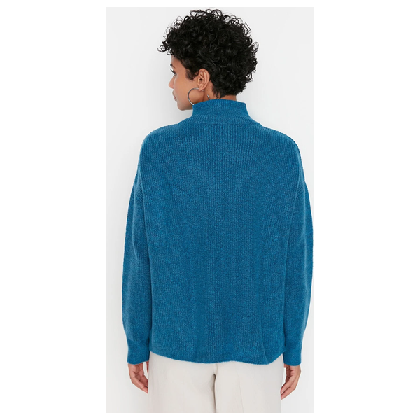 بلوزة نسائية مع سحاب ترينديول ميلا - ازرق