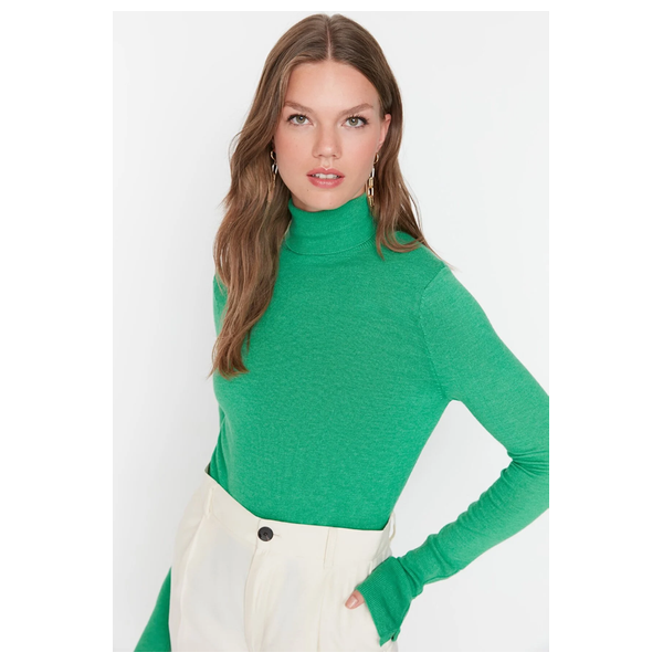 بلوزة نسائية قبة عالية ترينديول ميلا - اخضر