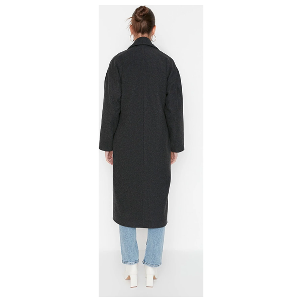 Trendyolmilla Women’s Wide Cut Long Coat - Black