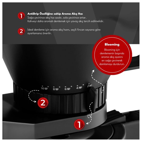  Vestel Brew-50-DX - Drip Coffee Maker - 1550 W - 10 Cups - Dark Stainless Steel 