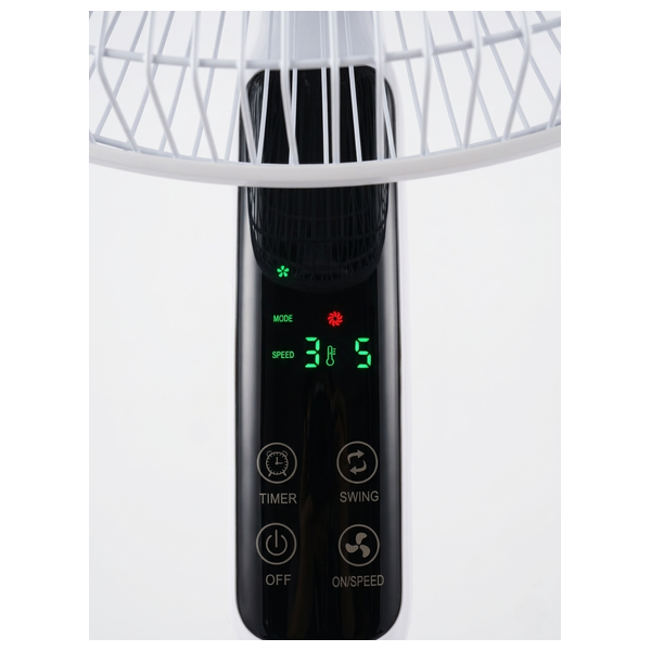  Sonic SN-SF-4480-RC - Stand Fan with LED Display and Remote Control - 18 Inch - White 