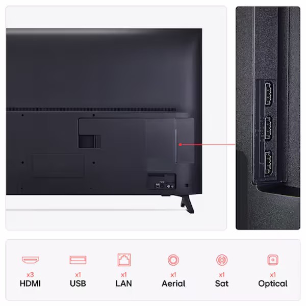  شاشة إل جي - 55 انش - 4K QNED - هيرتز 60 - نظام ويب او اس - 70A6A - أسود 