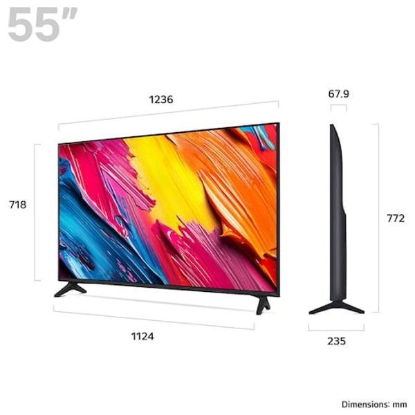  شاشة إل جي - 55 انش - 4K QNED - هيرتز 60 - نظام ويب او اس - 70A6A - أسود 