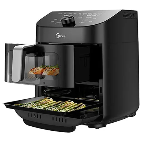  Midea MAD-110D4APK-IQ - Dual-Zone Smart Air Fryer - 1700W - 11L - Black 