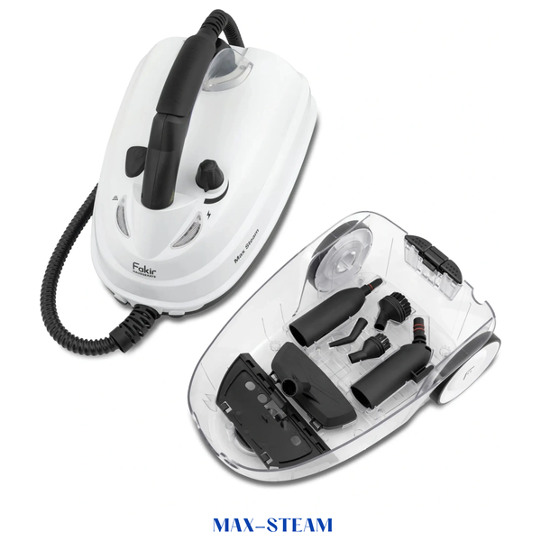  مكنسة بخارية فاكير - قوة 1500 واط - سعة خزان 0.5 لتر - MAX-STEAM-STEAM-CLEANER - أبيض 