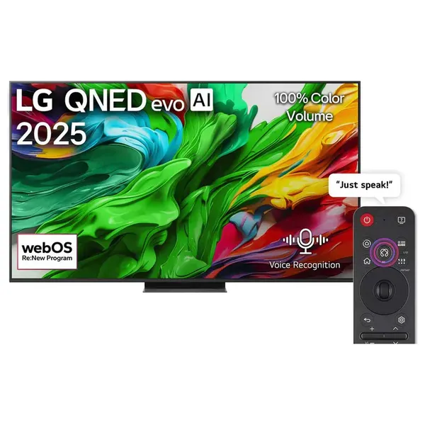  شاشة إل جي - 65 انش - 4K QNED - هيرتز 120 - نظام ويب او اس - 86A6A - أسود 