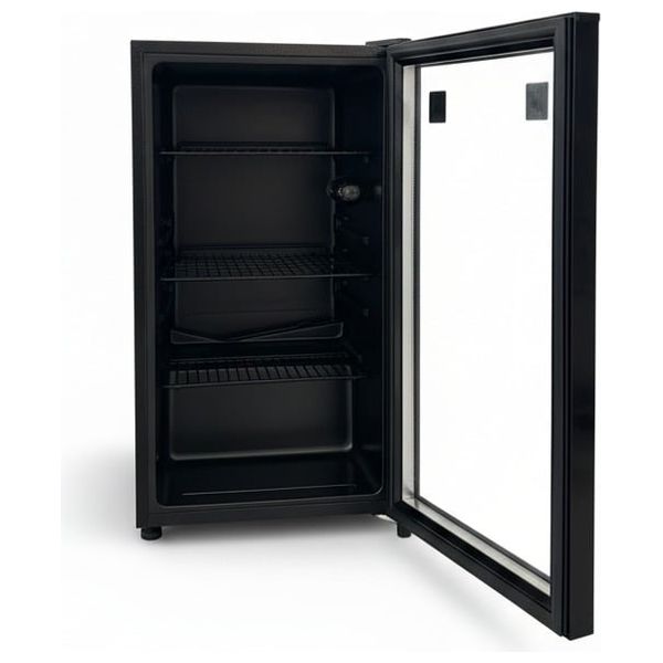  Almateen SCMA115BK-CH - Upright Showcase Refrigerator - 3 Cubic Feet - Black 