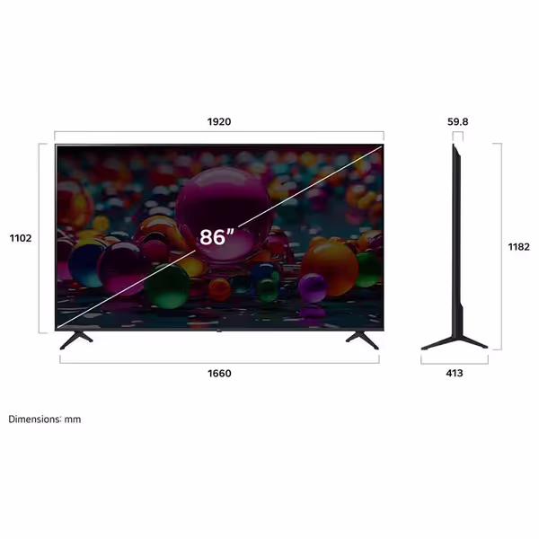  LG UA85006LA - 86 Inch - 4K - LED - 60 Hz - Smart - WebOS TV - Black 