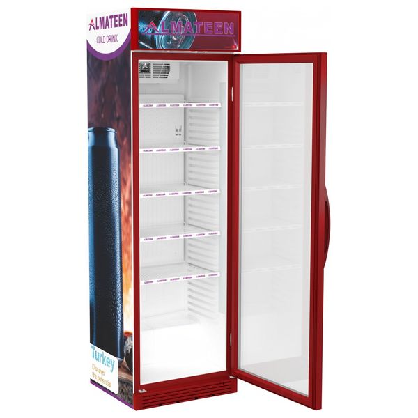  Almateen SCMA605RE-TR - Upright Showcase - 470 Liters - Red 